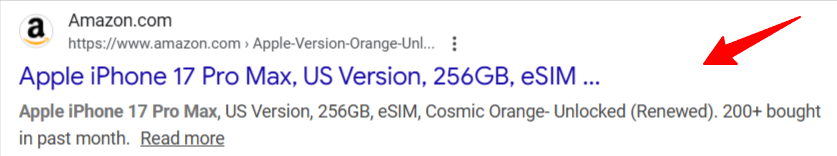 Optimize Title and Meta Description