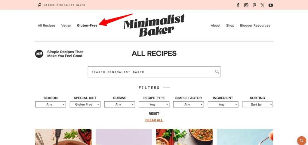 Ecommerce Website Navigation