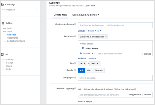 Facebook Ads Audience Targeting
