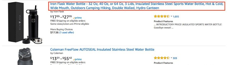 Amazon Title Optimization