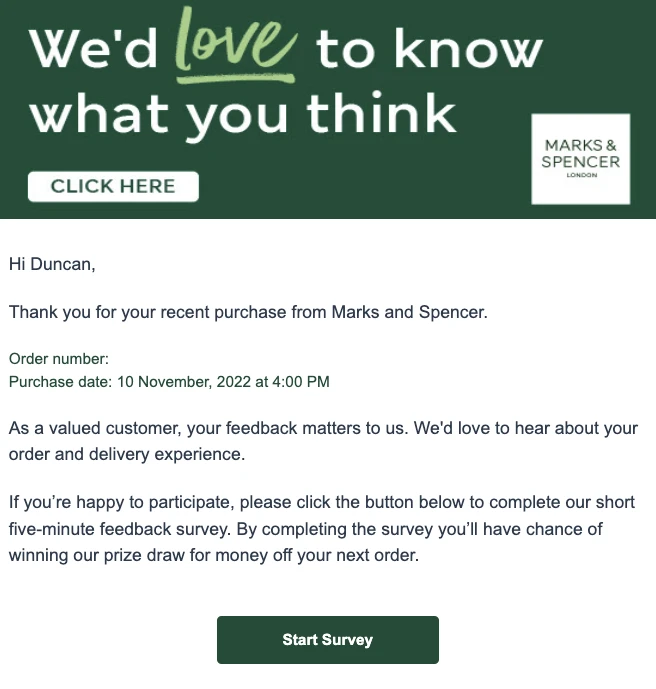 Ecommerce Post Purchase Messages