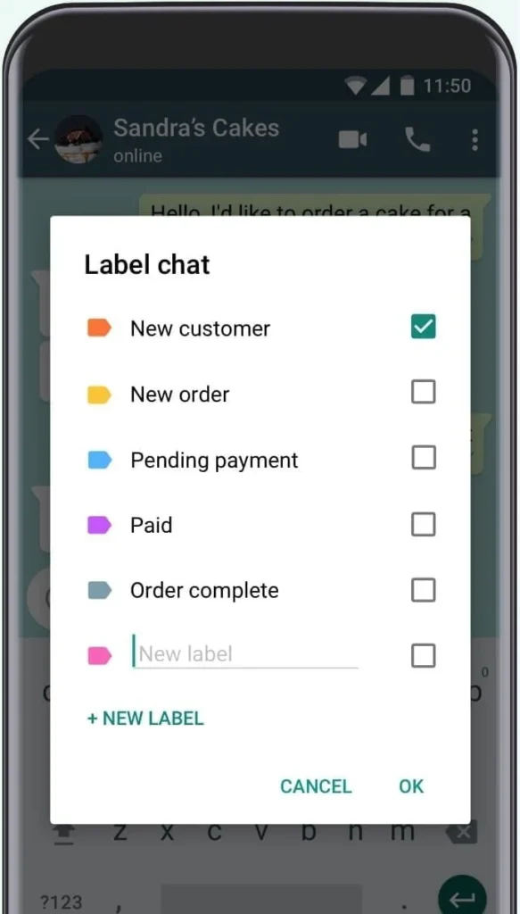 WhatsApp Business Label & Tags