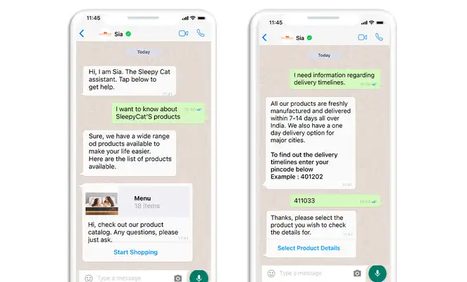 WhatsApp for Ecommerce - Product Shopping